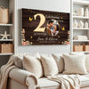 Personalized 20th Anniversary Canvas - Custom Photo Couple Wall Art
