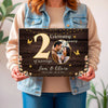 Personalized 20th Anniversary Canvas - Custom Photo Couple Wall Art