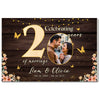 Personalized 20th Anniversary Canvas - Custom Photo Couple Wall Art - 12x8