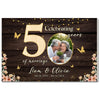 Personalized 50th Anniversary Canvas - Custom Photo Couple Wall Art - 12x8