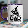 Softball Dad Mug - Cool Coffee Cup Gift for Father - Accent