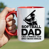 Softball Dad Mug - Cool Coffee Cup Gift for Father - Accent