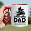 Sportbike Dad Mug - Cool Coffee Cup Gift for Father - Accent