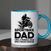 Sportbike Dad Mug - Cool Coffee Cup Gift for Father - Accent
