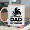 Sportbike Dad Mug - Cool Coffee Cup Gift for Father - Accent
