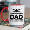 Swimmer Dad Mug - Cool Coffee Cup Gift for Father - Accent - 11oz