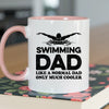 Swimmer Dad Mug - Cool Coffee Cup Gift for Father - Accent