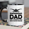 Swimmer Dad Mug - Cool Coffee Cup Gift for Father - Accent
