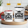 Swimmer Dad Mug - Cool Coffee Cup Gift for Father - Accent