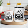 Wrestler Dad Mug - Cool Coffee Cup Gift for Father - Accent