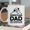 Wrestler Dad Mug - Cool Coffee Cup Gift for Father - Accent