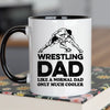 Wrestler Dad Mug - Cool Coffee Cup Gift for Father - Accent